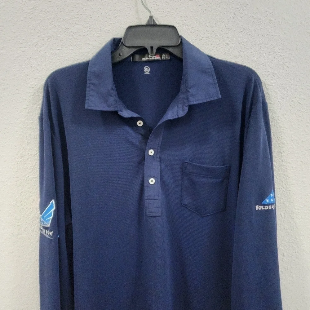 Ralph Lauren X Navy Blue Mens Polyester Elastine Polo Shirt Size L/G.